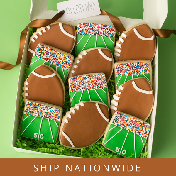 Football & Field Sugar Cookies - Gourmet Gift Box