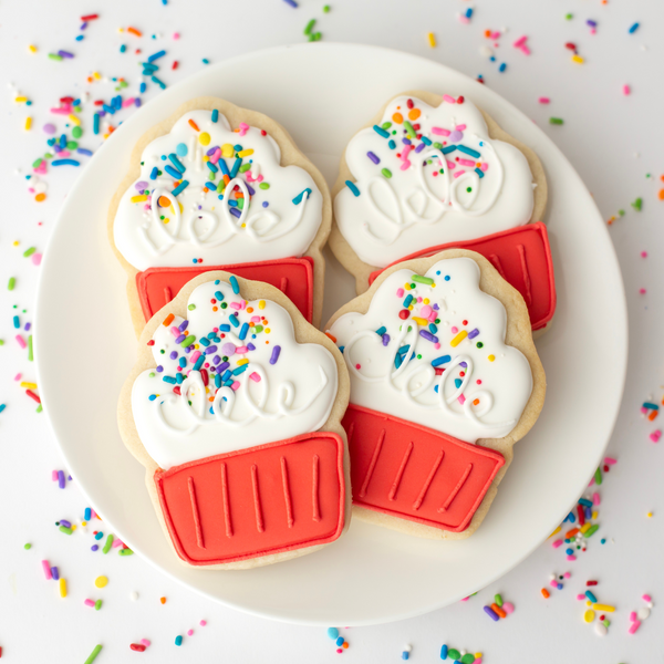 RED CUPCAKE COOKIES