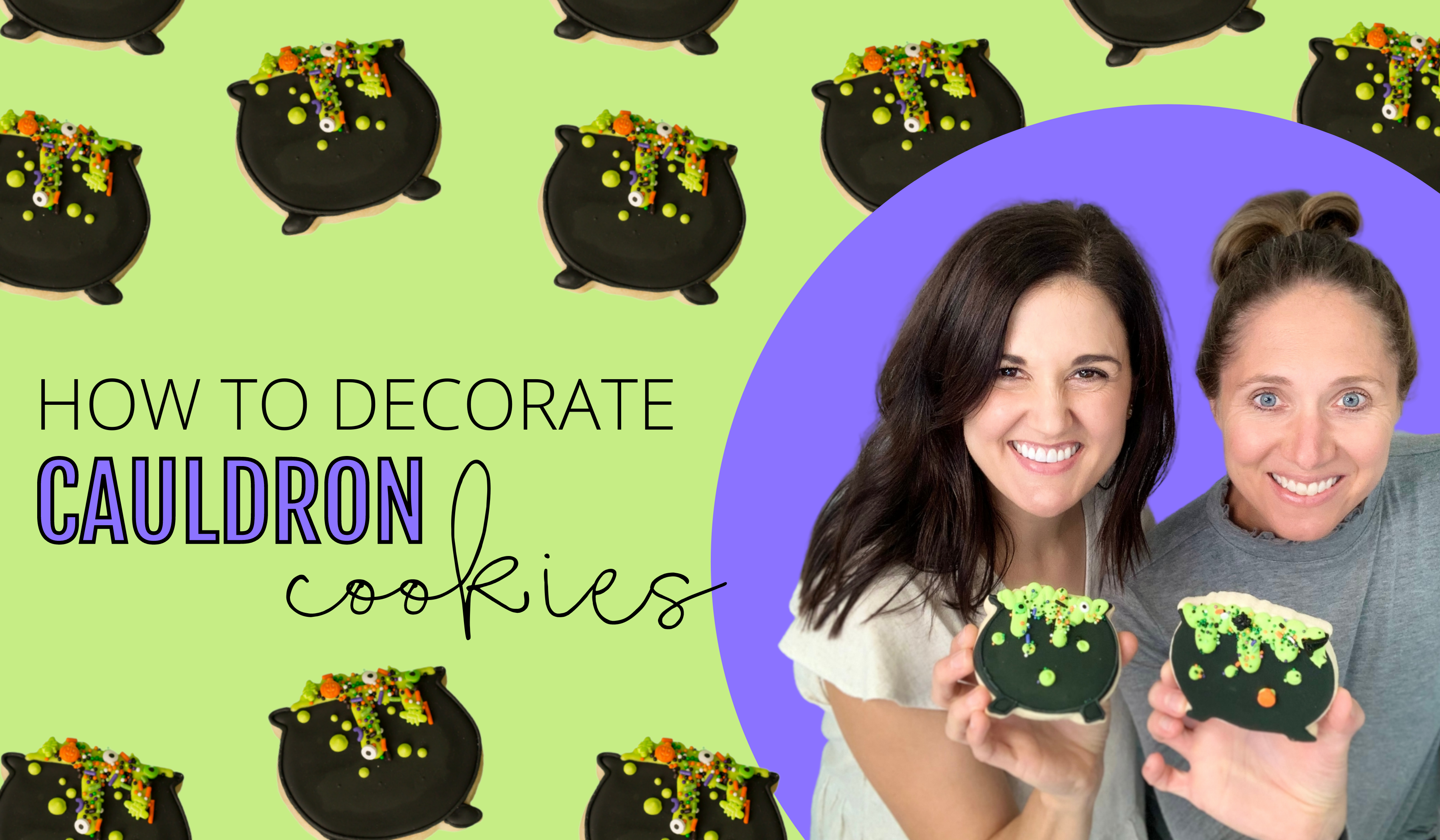 HOW TO DECORATE CAULDRON COOKIES