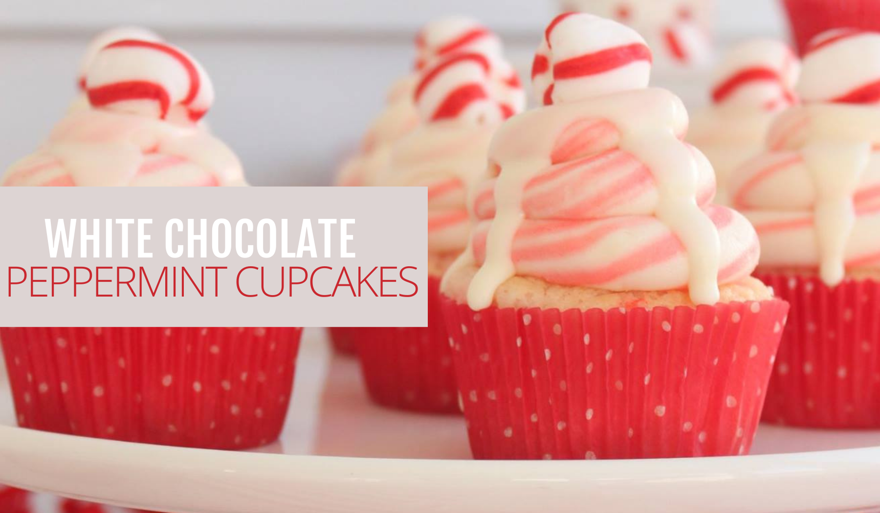 HOW TO MAKE WHITE CHOCOLATE PEPPERMINT CUPCAKES