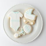 Baby Boy Shower Sugar Cookies - Gourmet Gift Box