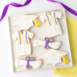 Graduation Cookie Gift Box (12ct) | Hand-Decorated in Your School Colors