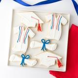 Graduation Cookie Gift Box (12ct) | Hand-Decorated in Your School Colors