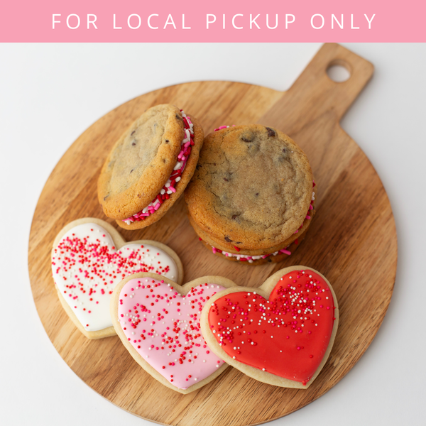 Valentine's Day Heart Cookies & Sammies Gift Box Dozen | LOCAL PICKUP