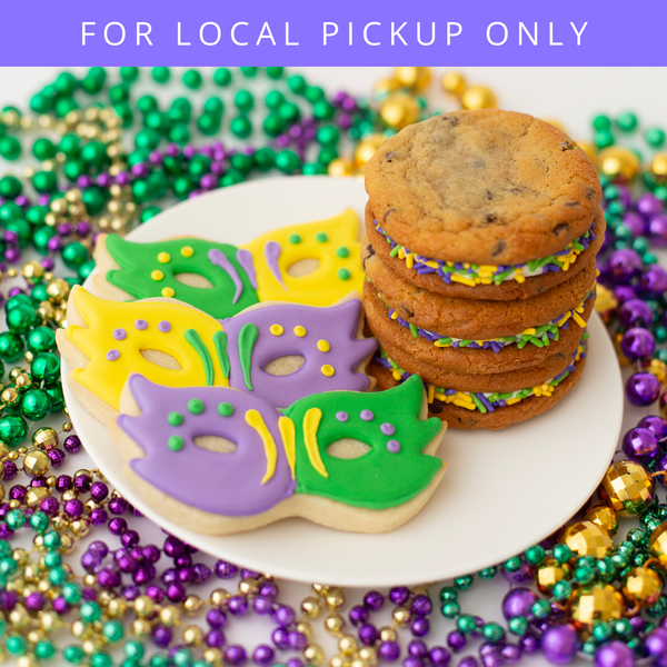 Mardi Gras Sugar Cookies & Sammies Gift Set Dozen | LOCAL PICKUP