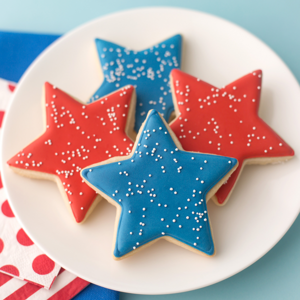 Patriotic Star Sugar Cookies - Gourmet Gift Box (12ct)