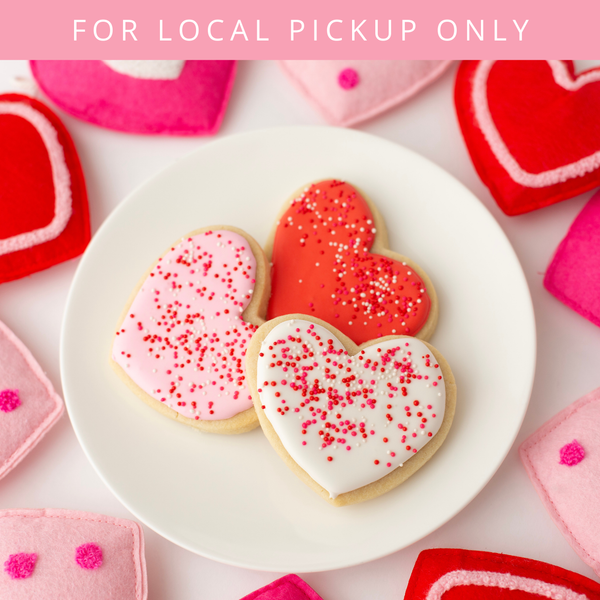 Valentine's Day Heart Sugar Cookie Gift Box Dozen | LOCAL PICKUP