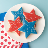 Patriotic Star Cookies (24 ct) | Hand-Decorated Cookie Gift Box