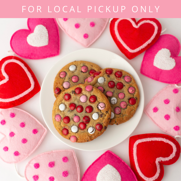 Valentine's Day Jumbo M&M Cookie Gift Box Dozen | LOCAL PICKUP