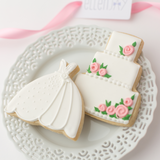 WEDDING DRESS & CAKE Sugar Cookie Gift Box (12 ct)
