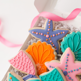 Mermaid Cookies (24 ct) | Hand-Decorated Cookie Gift Box