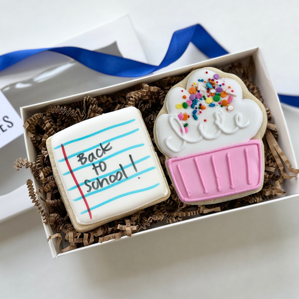 Back to School Sugar Cookie Gift Box 2ct