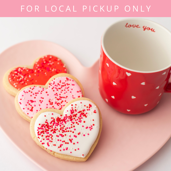 Valentine's Day Heart Sugar Cookie Gift Box Dozen | LOCAL PICKUP