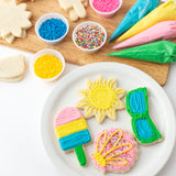 Summer Cookie Decorating Kit – 12 Sugar Cookies with Buttercream & Sprinkles