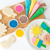 Summer Cookie Decorating Kit – 12 Sugar Cookies with Buttercream & Sprinkles