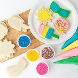 Summer Cookie Decorating Kit – 12 Sugar Cookies with Buttercream & Sprinkles