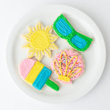 Summer Cookie Decorating Kit – 12 Sugar Cookies with Buttercream & Sprinkles