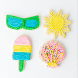 Summer Cookie Decorating Kit – 12 Sugar Cookies with Buttercream & Sprinkles