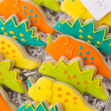 Dinosaur Cookies (24 ct) | Hand-Decorated Cookie Gift Box