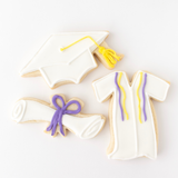 Graduation Cookie Gift Box (12ct) | Hand-Decorated in Your School Colors