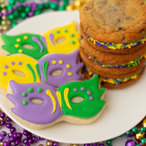 Mardi Gras Sugar Cookies & Sammies Gift Set Dozen
