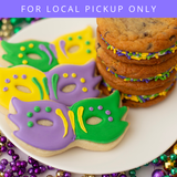 Mardi Gras Sugar Cookies & Sammies Gift Set Dozen | LOCAL PICKUP