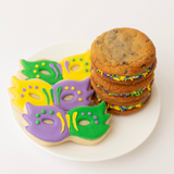 Mardi Gras Sugar Cookies & Sammies Gift Set Dozen