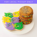 Mardi Gras Sugar Cookies & Sammies Gift Set Dozen | LOCAL PICKUP