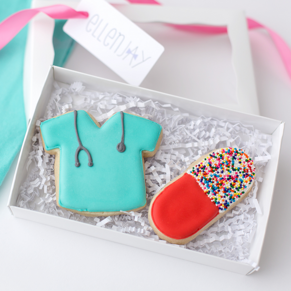 Teal Scrub Sugar Cookie Gift Box 2ct (Set of 3 Boxes)