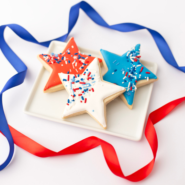 4th of July Sugar Cookies - Patriotic Stars Gift Box