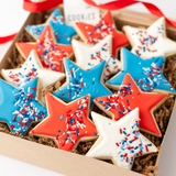 4th of July Sugar Cookies - Patriotic Stars Gift Box