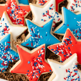 4th of July Sugar Cookies - Patriotic Stars Gift Box