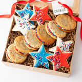 4th of July Cookies + Buttercream Sammies - Patriotic Stars Gift Box