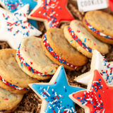 4th of July Cookies + Buttercream Sammies - Patriotic Stars Gift Box