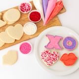 Valentine's Day Cookie Decorating Kit – DIY Dozen with Buttercream + Sprinkles