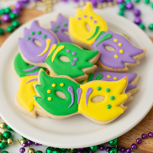 Mardi Gras Sugar Cookie -Gourmet Gift Box Dozen