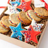 4th of July Cookies + Buttercream Sammies - Patriotic Stars Gift Box