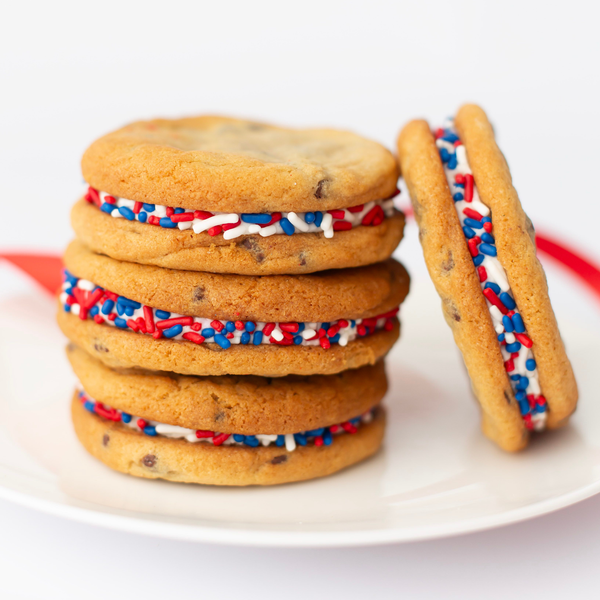 Patriotic Chocolate Chip Sammies - 4th of July Gift Box