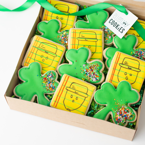Crichton Leprechaun & Shamrock Sugar Cookies - Gourmet Gift Box