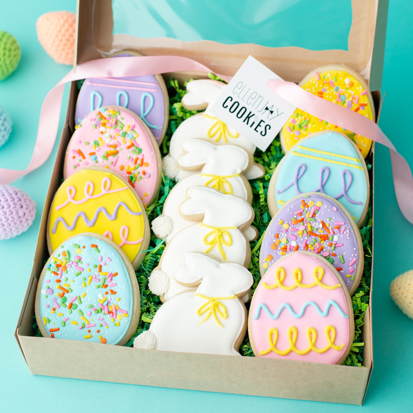 Easter Bunny & Egg Sugar Cookies - Gourmet Gift Box